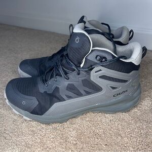Oboz Men's Black and Gray Hiking Boots